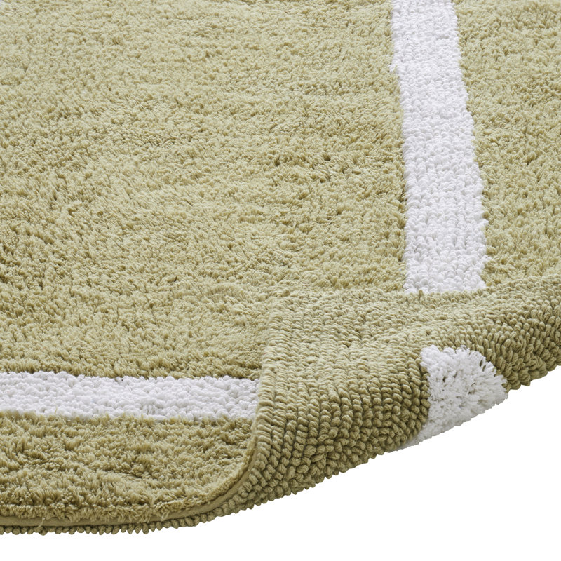 Broshous Premium 100% Cotton 2370 GSM 2-Piece Bath Rug Set, Ultra Plush Tufted Bathroom Mats, Super Absorbent OEKO-TEX® Certified, Reversible, Machine Washable, Spa-Like Comfort, Sage/White