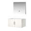 36 po L x P 22 po Meuble-lavabo blanc brillant avec miroir à DEL - Grand compartiment de rangement-1841102509