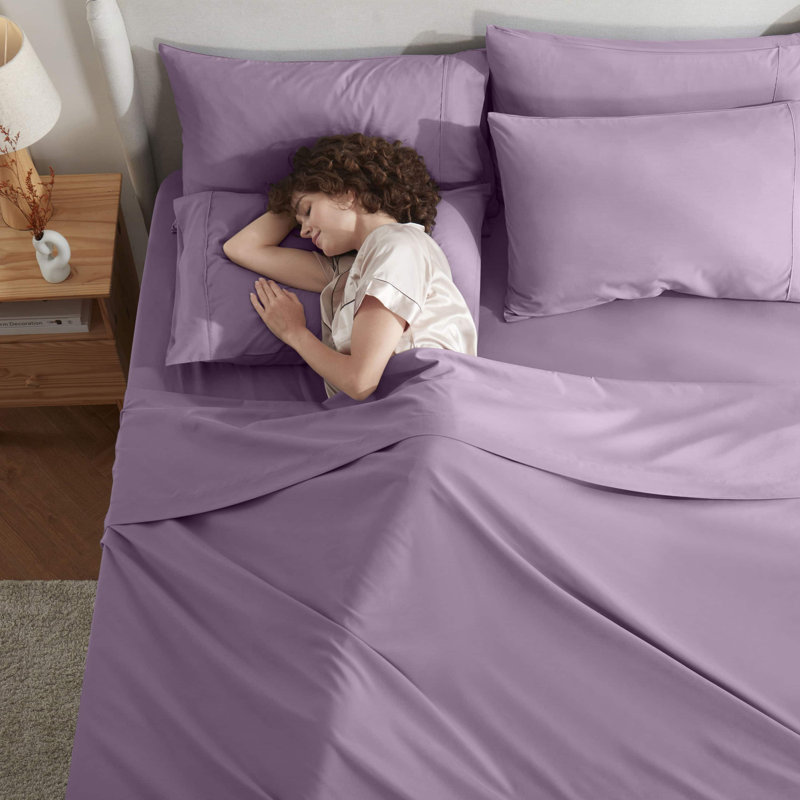 Ensemble de draps en microfibre Hotel Luxury, Rêve lavande, Double