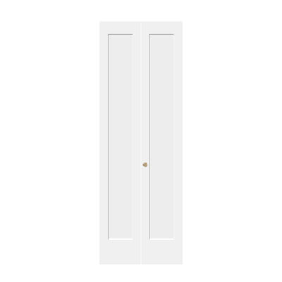 Porte pliante blanche à secousse de 1-3 / 8 po d'épaisseur avec quincaillerie pour placard
