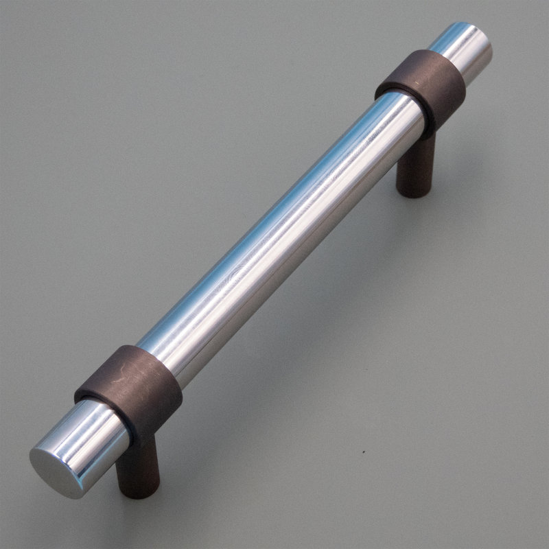 Stainless Steel And Bronze Cabinet Pull