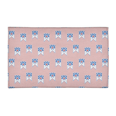 Tapis de zone rouge/bleu fait main