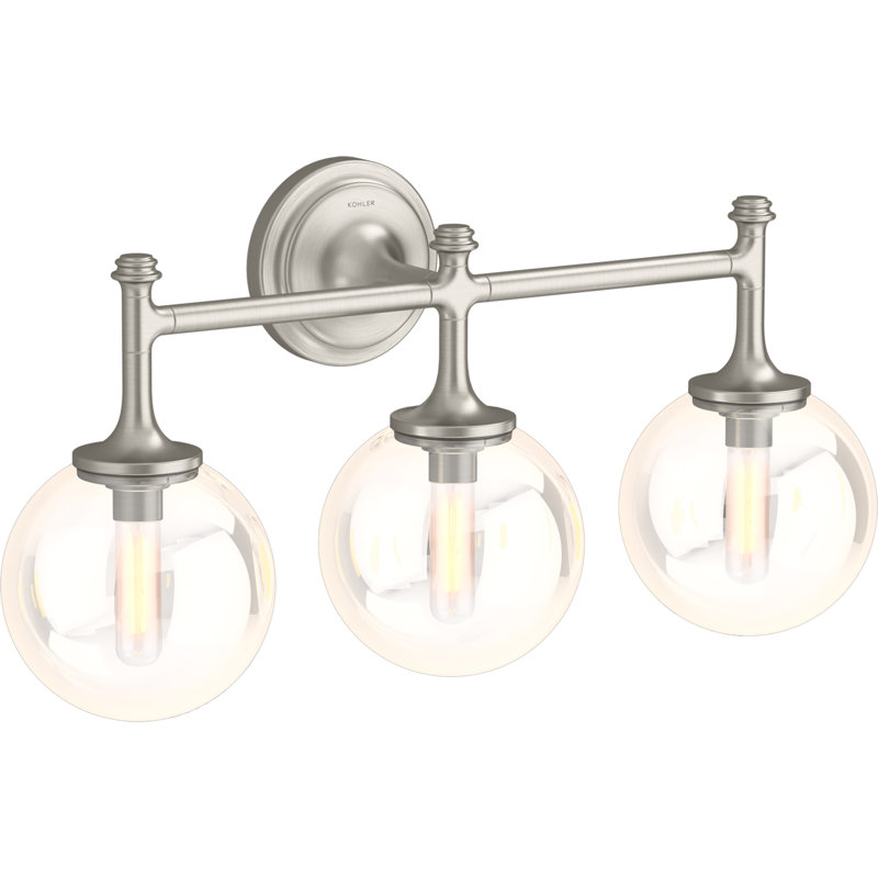 Bellera 3-Light  Flush Mounted Sconce, Brushed Nickel