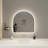 36 Inch Arch LED Front and Backlit Wall Mirror in Satin Gold-1347360995-1347360976