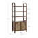 Boho 3-Shelf Bookshelf Cabinet With Rattan Doors