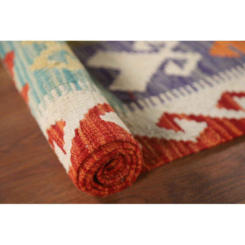 Multolor Kilim Reversible Wool Rug 4x6