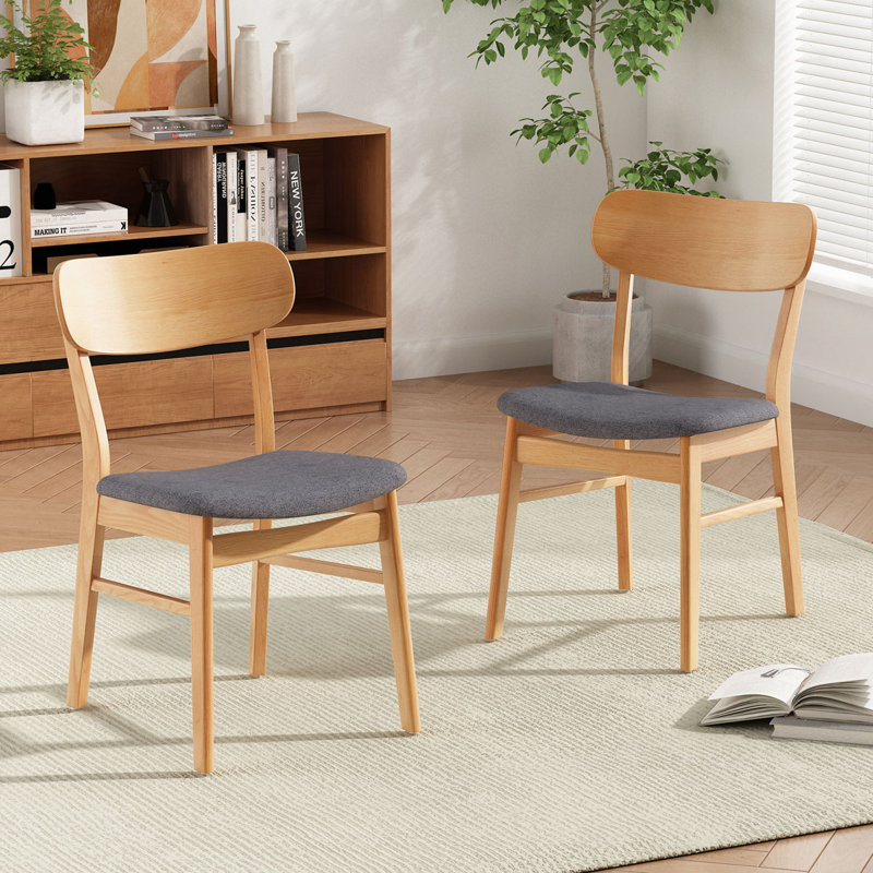 Chaises de salle à manger en bois, Gris foncé