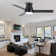 Amici Modern 48'' Flush Mount Ceiling Fan with LED Lights and Remote Control