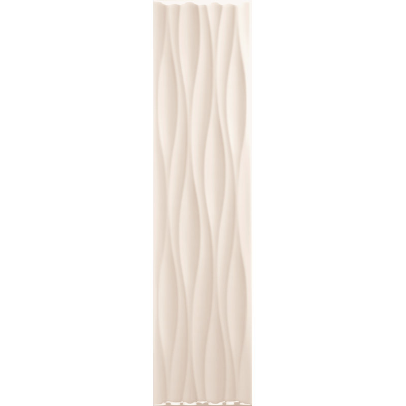 Kreative Studio 4" X 16" Porcelain Wall And Floor Tile (16.73 Sq. Ft. / Case), Nuage Ripple Gloss
