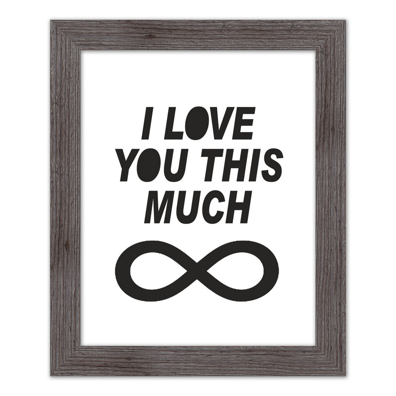 «Love this beaucoup mains», art encadré, H 20 po x l 16 po x P 0,75 po, Cadre gris