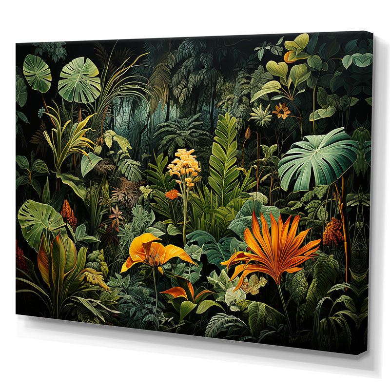 Sounds Of The Jungle I - Forest Wall Decor, Wrapped Canvas, 34" H x 44" W x 1.5" D