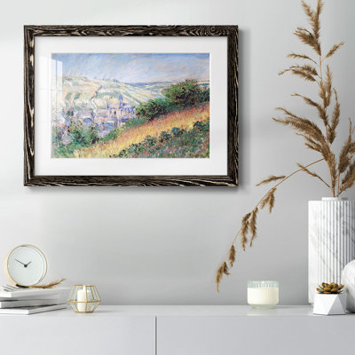 Vue de Vetheuil, impression sur papier encadrée