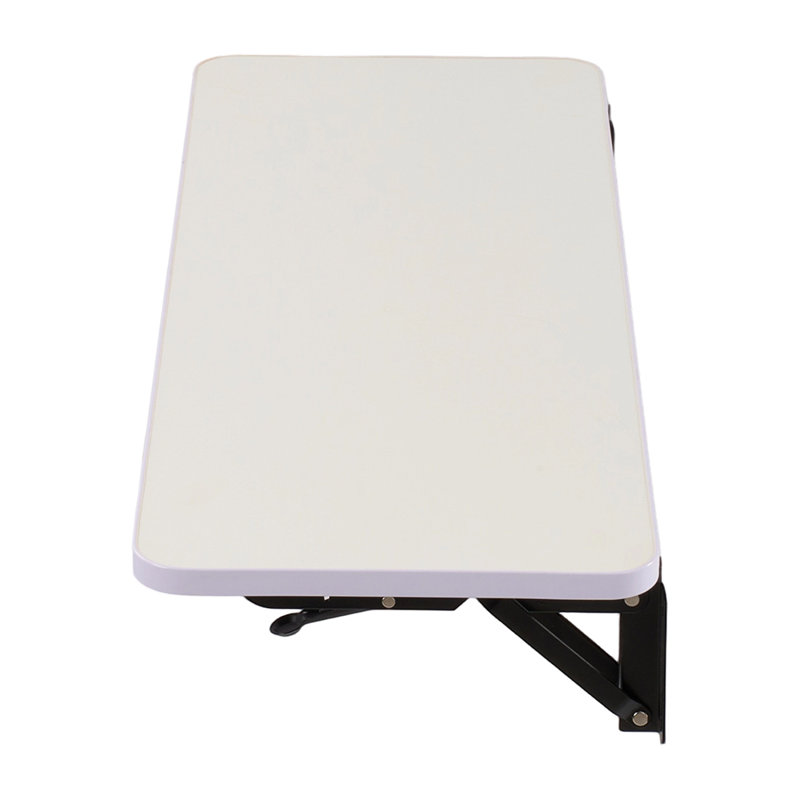 Metal Base Floating Desk, 3cm H x 75cm W x 24cm D, White