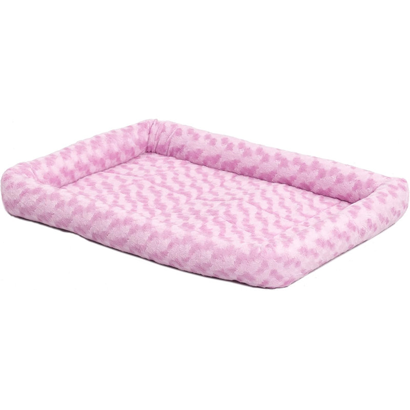 Suede Pet Bed, Pink, Small (18" W x 10" D x 2.75" H)
