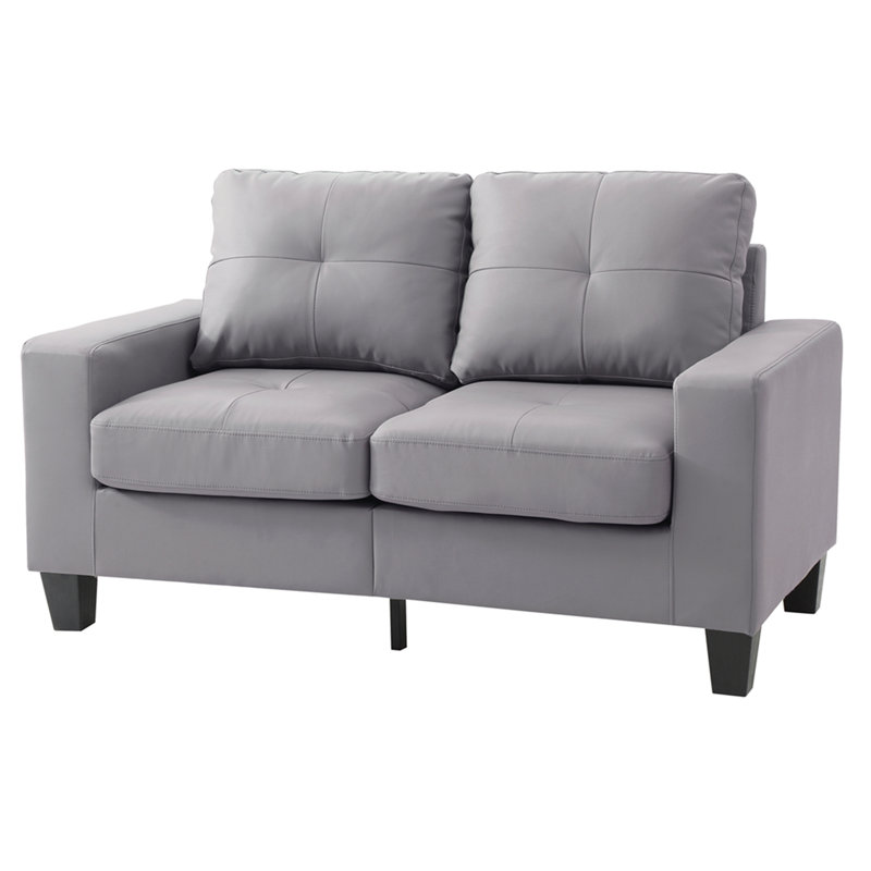 Causeuse décontractée polyvalente avec accoudoirs gris, Gris
