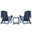 All - Weather Folding Chair And Table , Patio Lawn For Outdoor Recreation, Navy Blue, Heat , Stackable Small Gardens Of 2, Garden, Backyard, Balcony, Ergonomic Design, Water Resistance