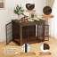 Table de bout avec cage amovible pour chien Gunji Furniture-132919075-132919076