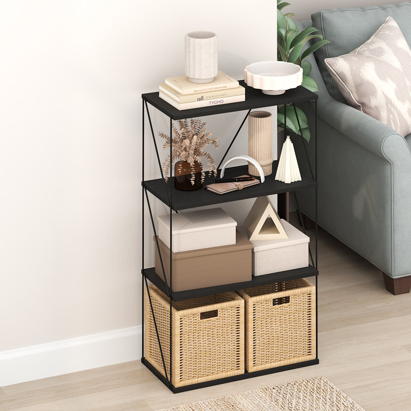 Besi 59.99cm W Metal Shelving Unit, Americano