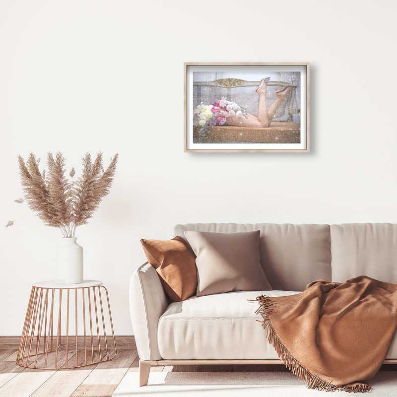 Goddess Bloom Canvas Fashion Print by Oliver Gal, 25.5"H x 37.5"W, Natural Oak Frame
