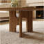 Table basse 31,5 pouces ronde en placage de bois de frêne rustique pour petit salon
