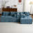 Modular Sectional Sofa with Deep Seating & 2 Side Pockets for Living Room-1858289546