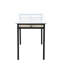 Alecsis Glass Top Metal Base Dining Table