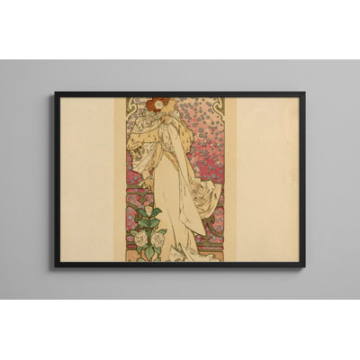 La Dame aux Camélias, Sarah Bernhardt, 1896 - Art nouveau, affiche rétro encadrée