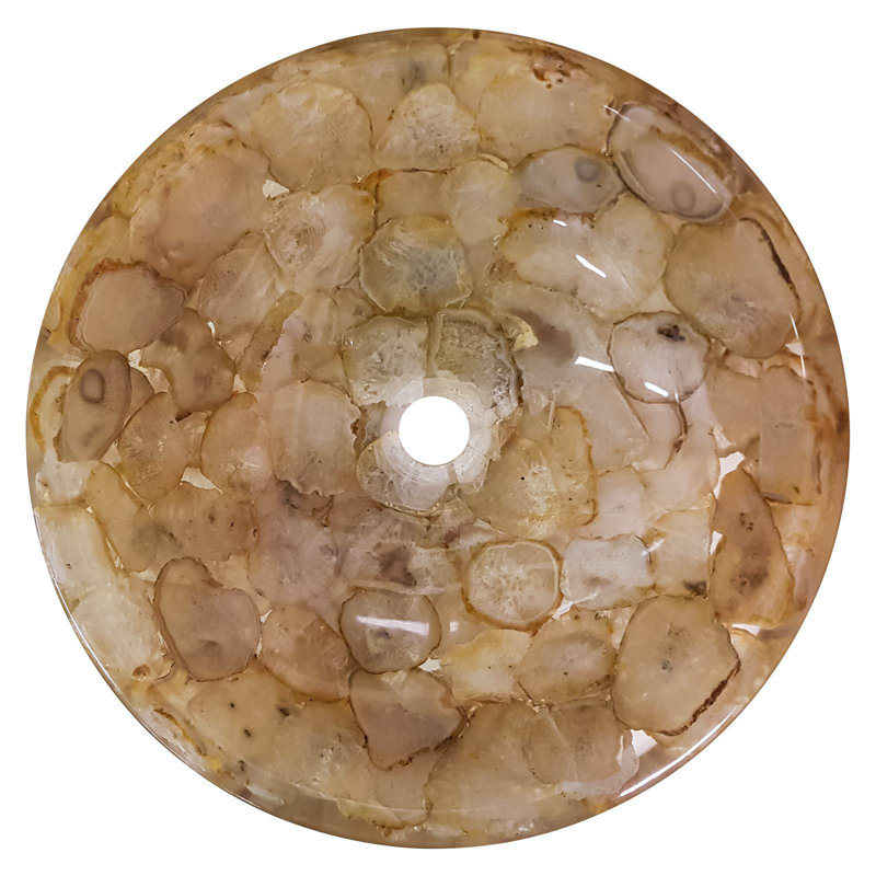 Belfry Bathroom Bobby 400mm L x 400mm W Yellow Resin Circular Sink
