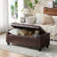 Faux Leather Upholstered Storage Bench-1059878833