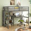 Lit mezzanine double en bois-824179944