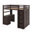 Lit mezzanine simple avec tiroirs, bureau et garde-robe-1316351447