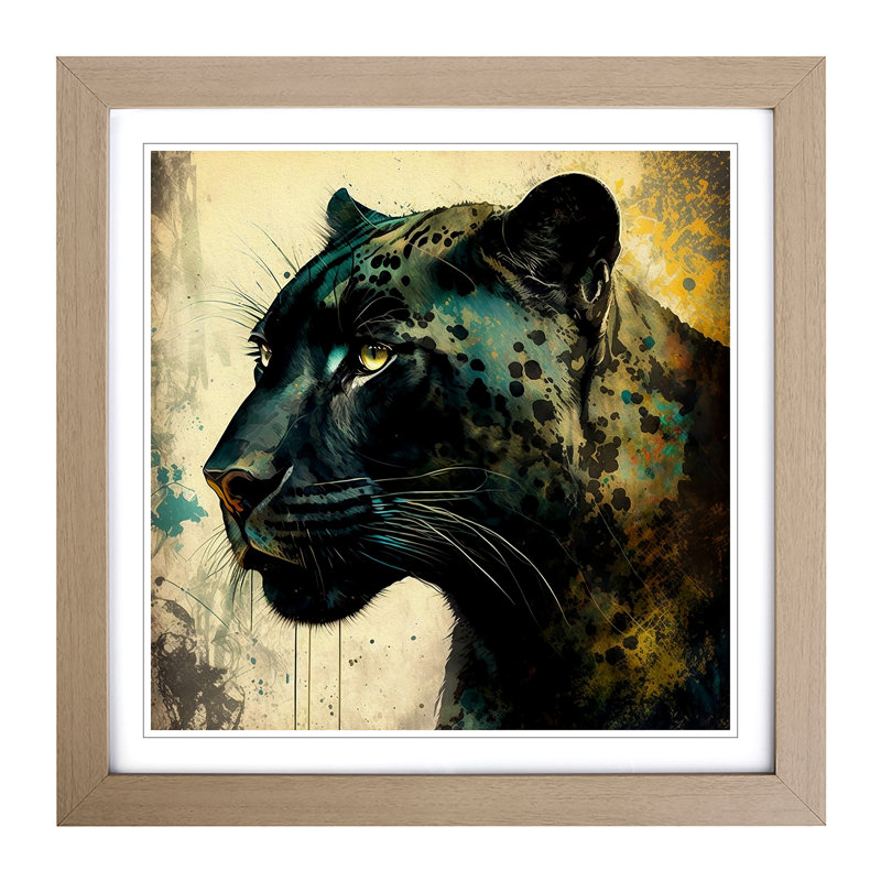 Panther - Framed Print, Oak