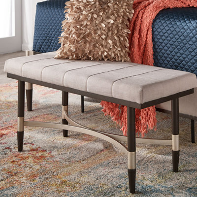 Artiles Linen Blend Upholstered Bench