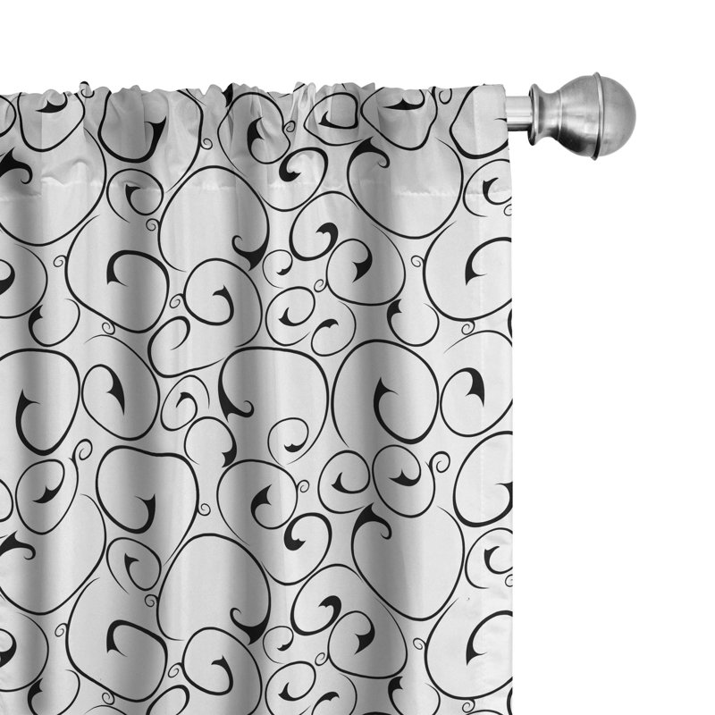 Semi-Sheer Rod Pocket Curtain Panels, 28" x 95"