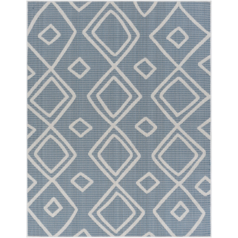 Woodacre Geometric Indoor / Outdoor Rug, Rectangle 6'7" x 9'
