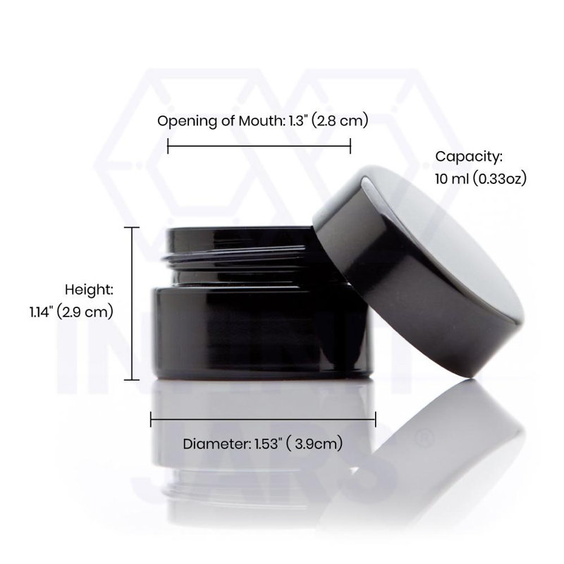 Freestanding Spice Jars, 1.14" H x 1.53" W x 1.53" D, Black