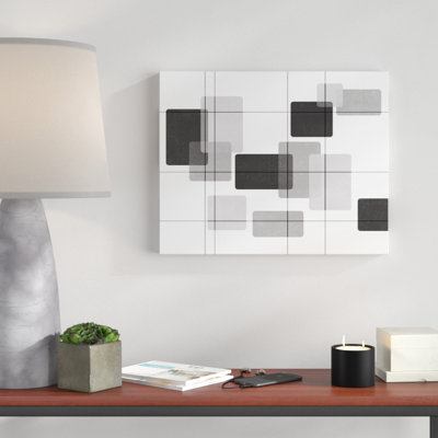 «Mid-Mod Black and White Rectangles», impression sur toile
