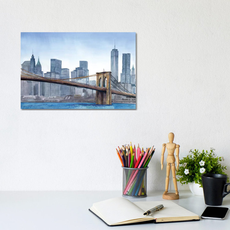 NY Skyline by Bannarot - Wrapped Canvas Print, 20.32 cm H x 30.48 cm W