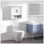 Armoire murale de salle de bain à 3 niveaux avec tablette réglable et 2 portes, rangement au-dessus de la toilette, blanc