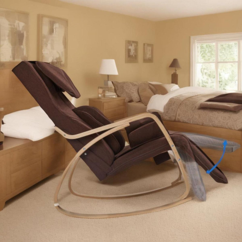 Fauteuil à bascule relaxant à massage complet avec pression d'air et confort