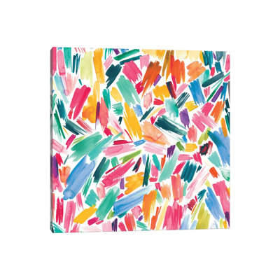 «Artsy Abstract Strokes Colorful» par Ninola Design - peinture sur toile tendue