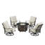 Deztiney 4 - Person Patio Conversation Set with Cushions