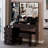 41" Large Size Left Bedside Cabinet Vanity Table+Cushioned Stool, Extra Large Touch Control Led Mirror, 3-Color Switch, Multi Layer High Capacity Storage Fashionable Dresser, Suitable For Large Space-1388947817