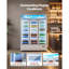 Réfrigérateur commercial de type commercial, refroidisseur de boissons vertical 36,4 pieds cubes / 1030L, réfrigérateur à 3 portes vitrées avec caisson lumineux personnalisable, 12 tablettes réglables, éclairage à DEL doux et roulettes