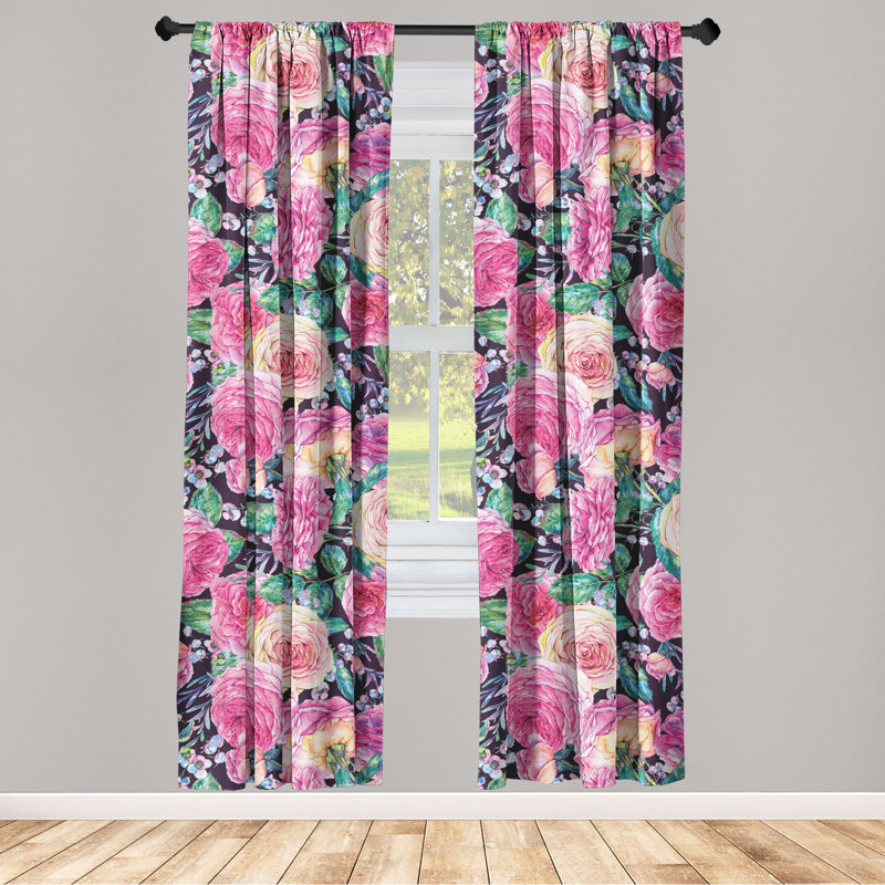 Semi Sheer Curtain Pair, 28" W x 95" L