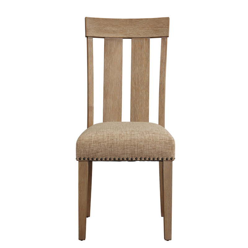 Beige & Maple Side Chairs (2) - Elevate Living Room Style 2pcs And Create A Warm Inviting Space