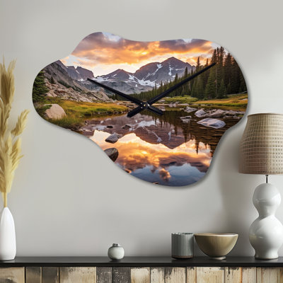 Horloge en métal Colorado Mountain Senerity III - Colorado Cloud