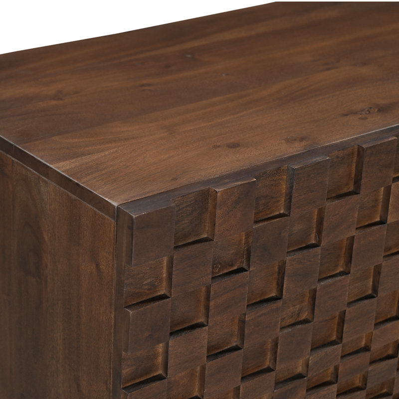 Givens 75" Carved Wood Sideboard