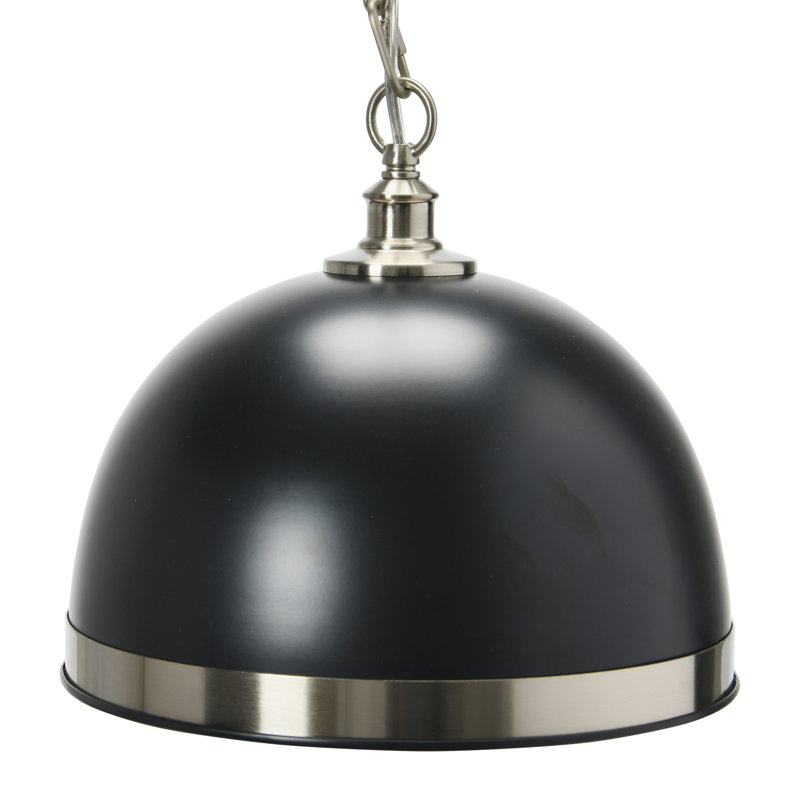 Robert Stevenson Lighting Hensley - Metal Ceiling Light, Black and Antique Nickel, Silver/Black
