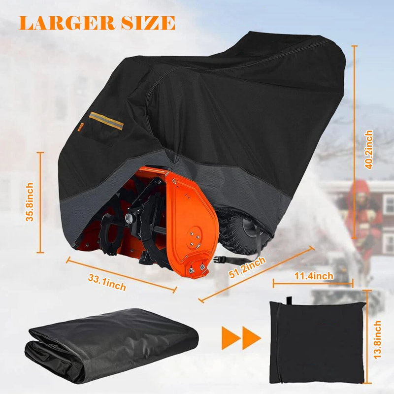 Housse de souffleuse à neige en deux étapes, protection anti-UV 600D